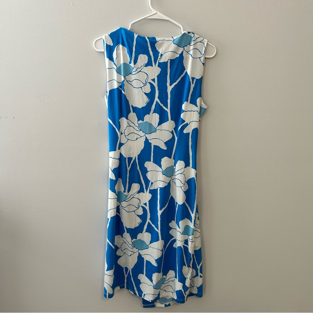 J McLaughlin Sarabelle Freesia Blue and White Floral Wrap Dress NWT Size Large - Picture 5 of 9